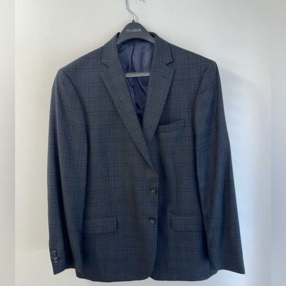 Jos. A. Bank Tailored Fit Charcoal Gray Sport Coat, 46 L, New Never Worn